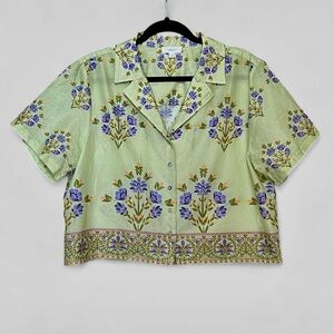 A loves A 100% Cotton Floral Button Up Shirt. Women’s Size Large